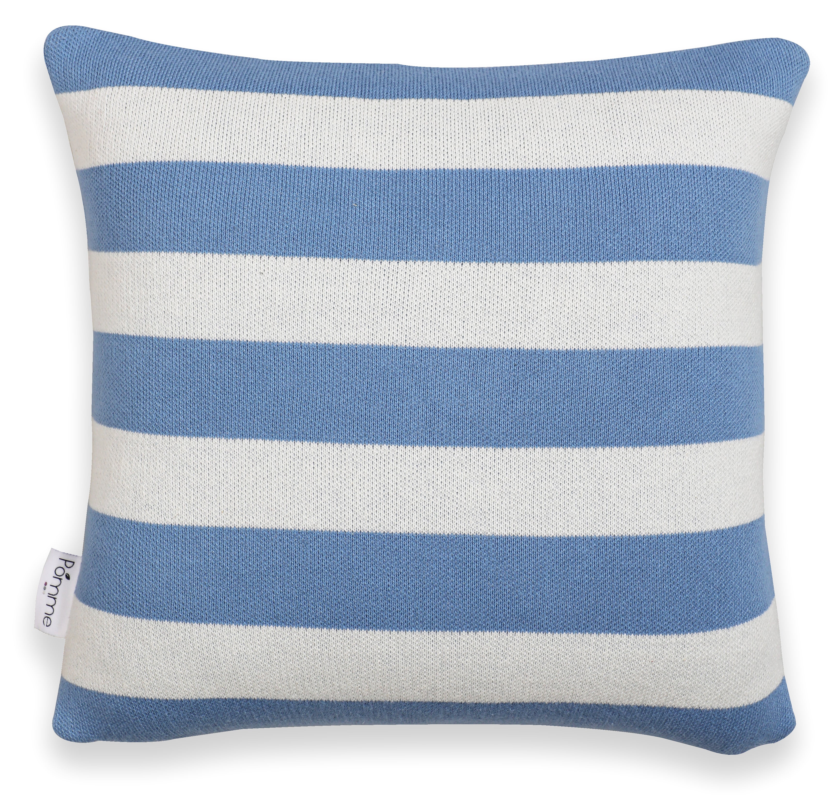 Kids Cushion Cover With Cute Bear Pattern Ivory Norse Blue