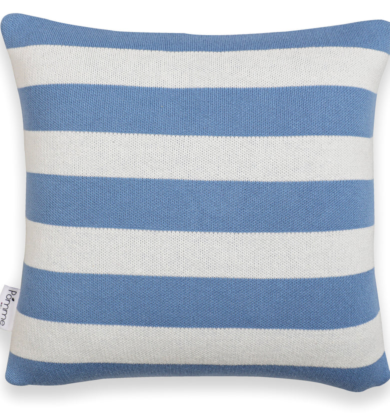 Kids Cushion Cover With Cute Bear Pattern Ivory Norse Blue