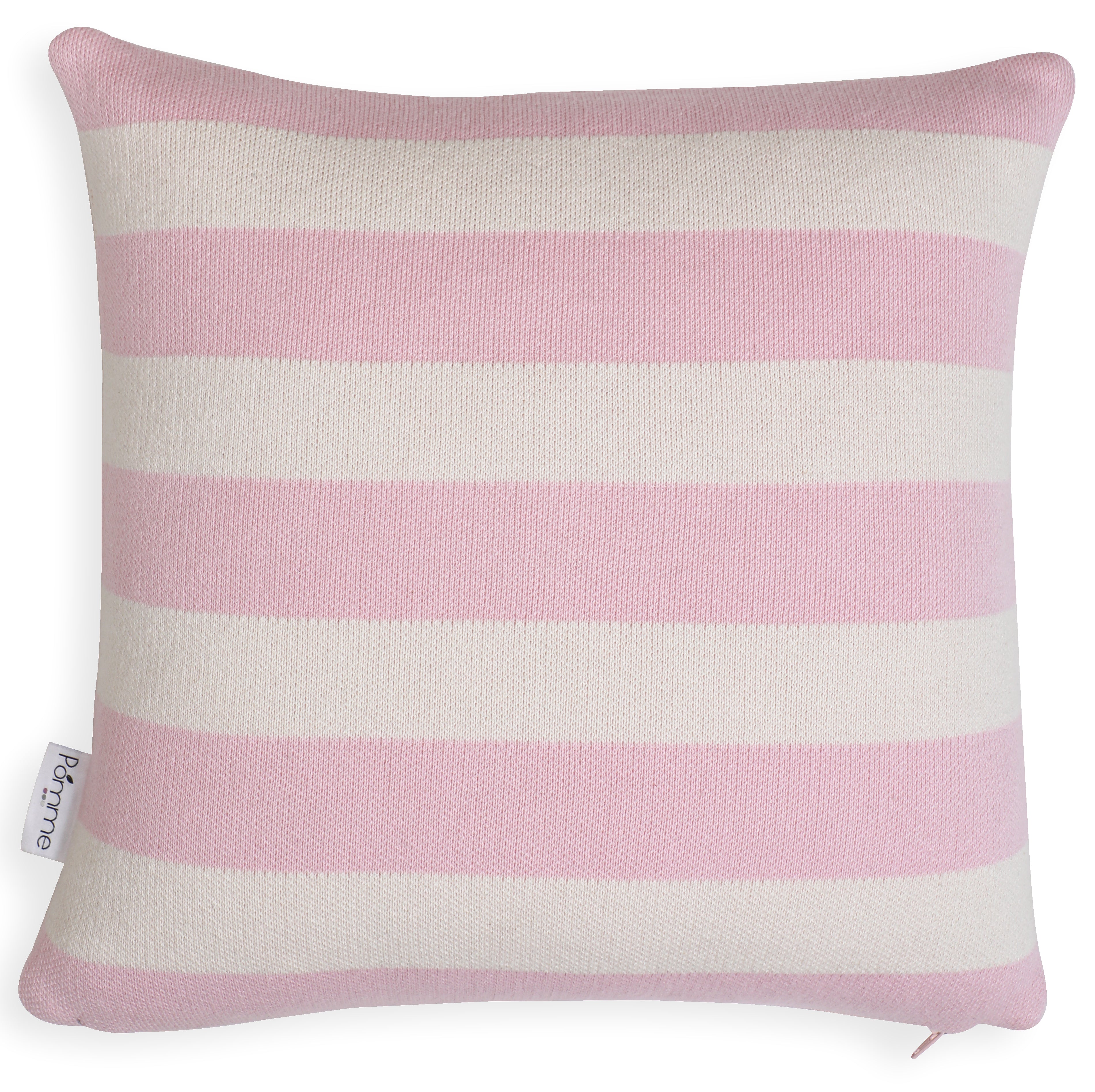 Kids Cushion Cover With Cute Giraffe Pattern Ivory Candy Pink