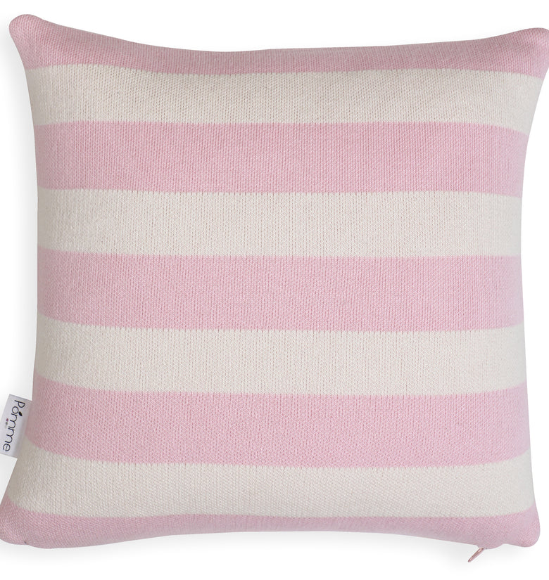Kids Cushion Cover With Cute Giraffe Pattern Ivory Candy Pink