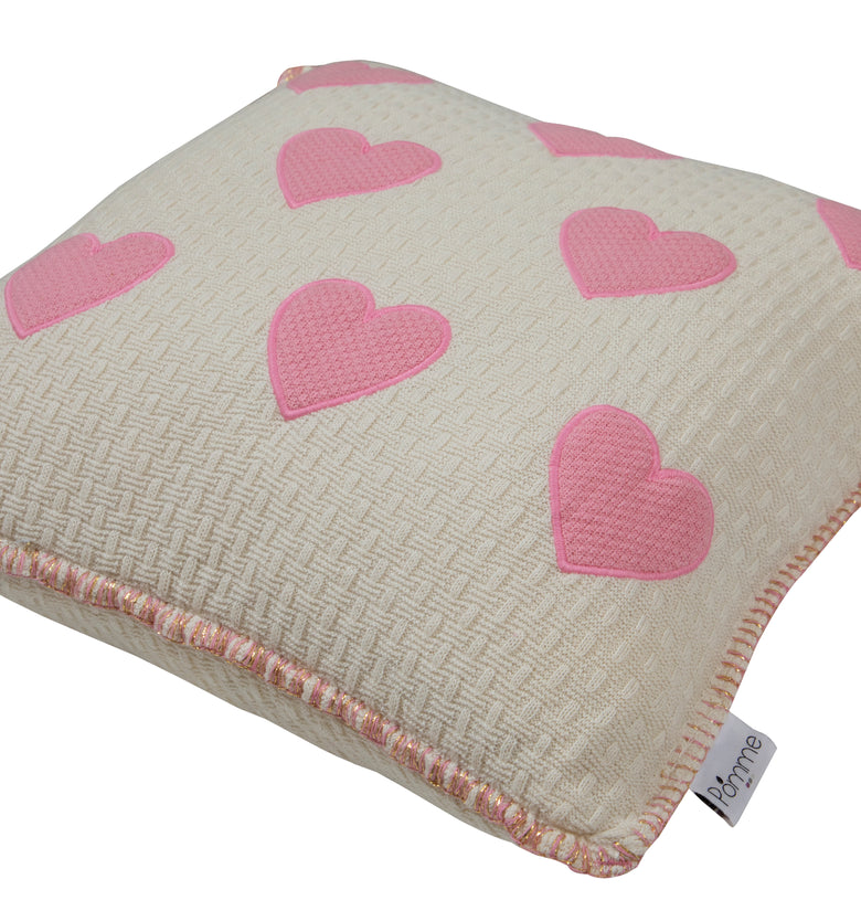Kids Cushion Cover With cute Heart Pattern