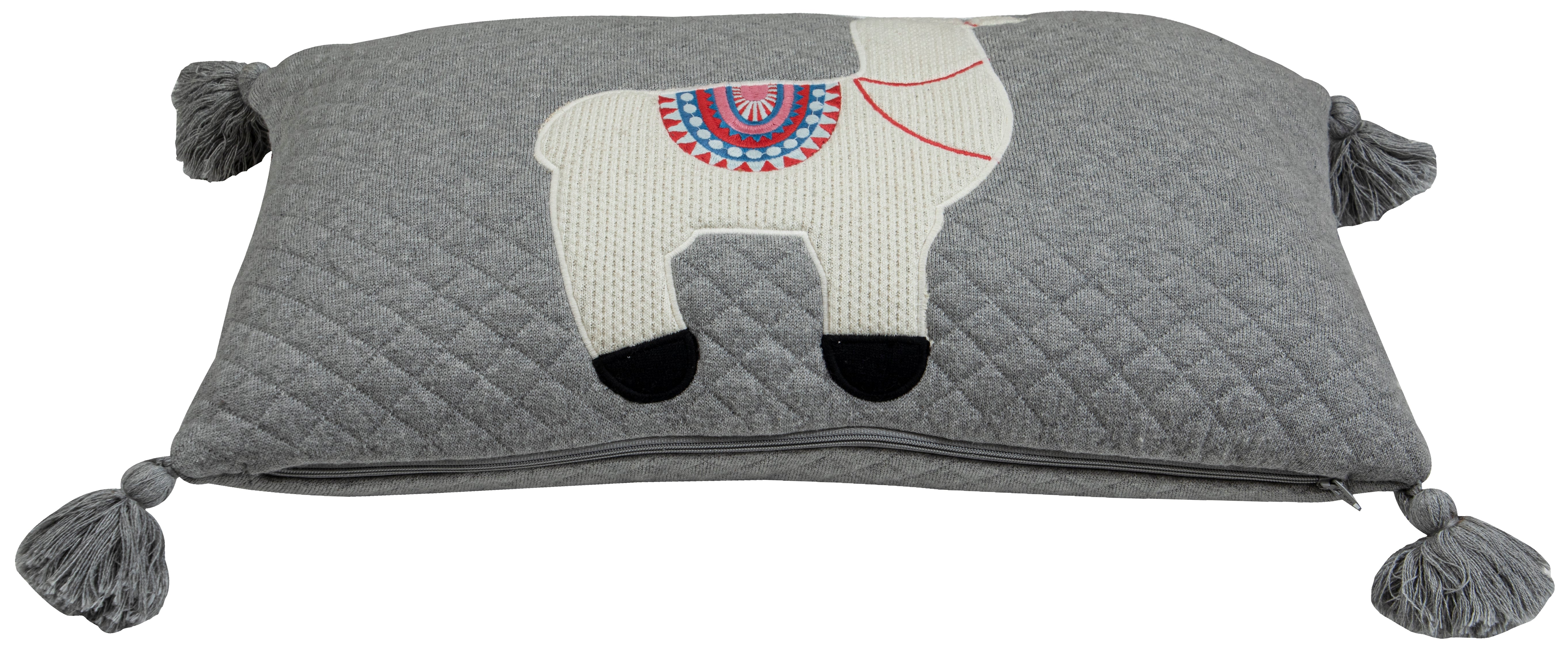 Kids Cushion Cover With Cute Quilt Lama Pattern