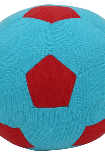 Knitted Ball Soft Toy Red Norse Blue