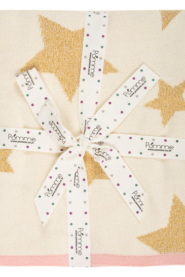 Kids Blanket With Cut Stars Pattern