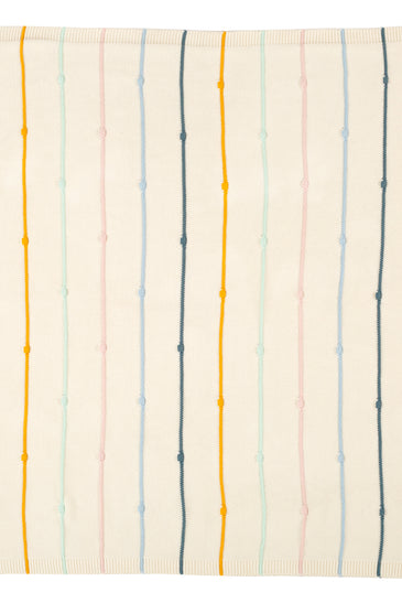 Kids Blanket With Cute Rainbow Stripe Pattern