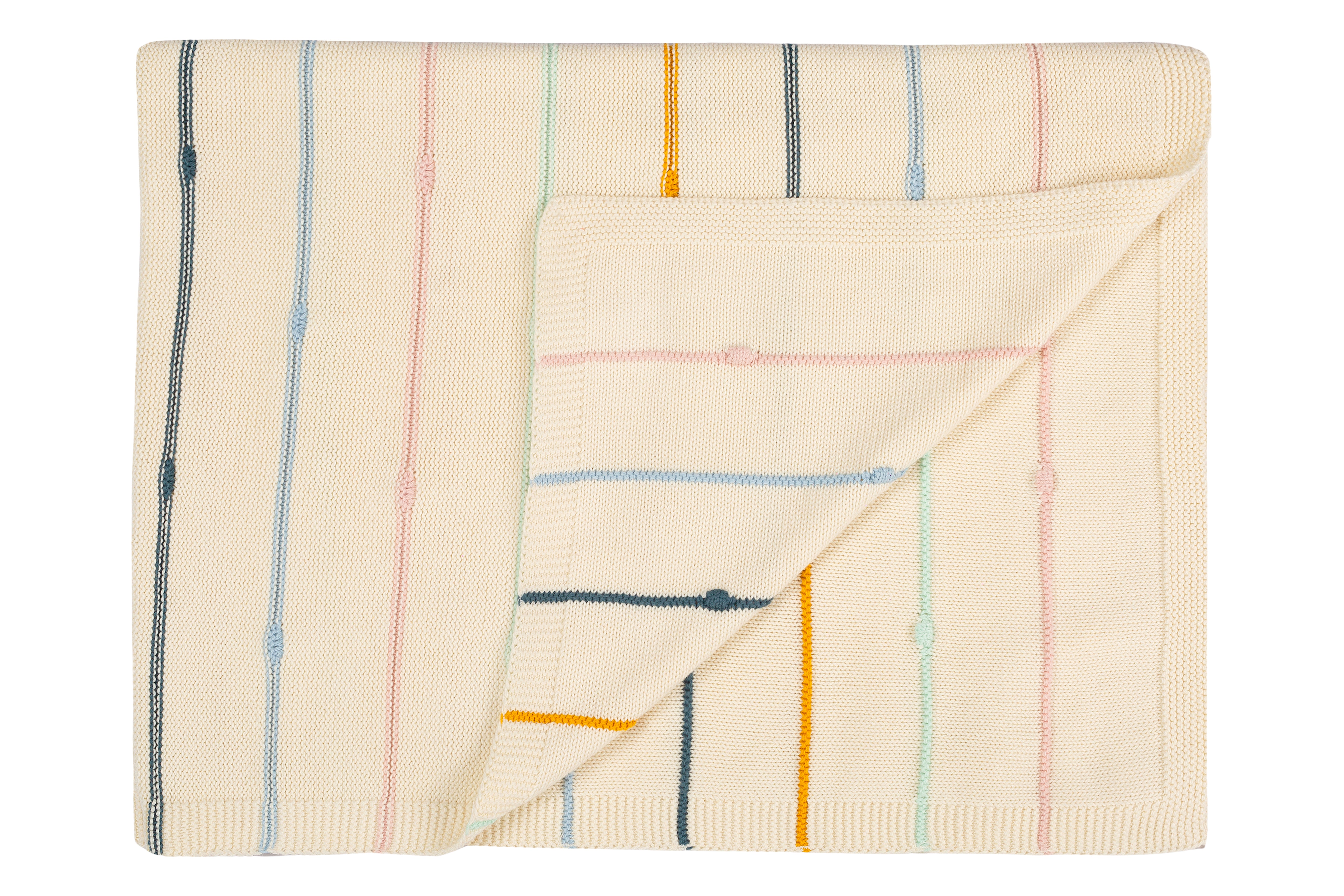 Kids Blanket With Cute Rainbow Stripe Pattern