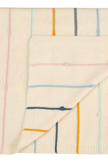 Kids Blanket With Cute Rainbow Stripe Pattern