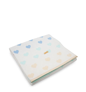 Heart Pattern Knitted Baby Blanket