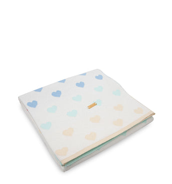 Heart Pattern Knitted Baby Blanket