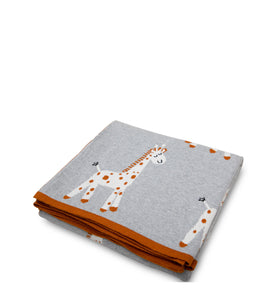 Giraffe Pattern Knitted Baby Blanket