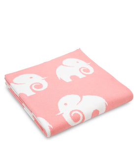 Elephant Pattern Knitted Baby Blanket