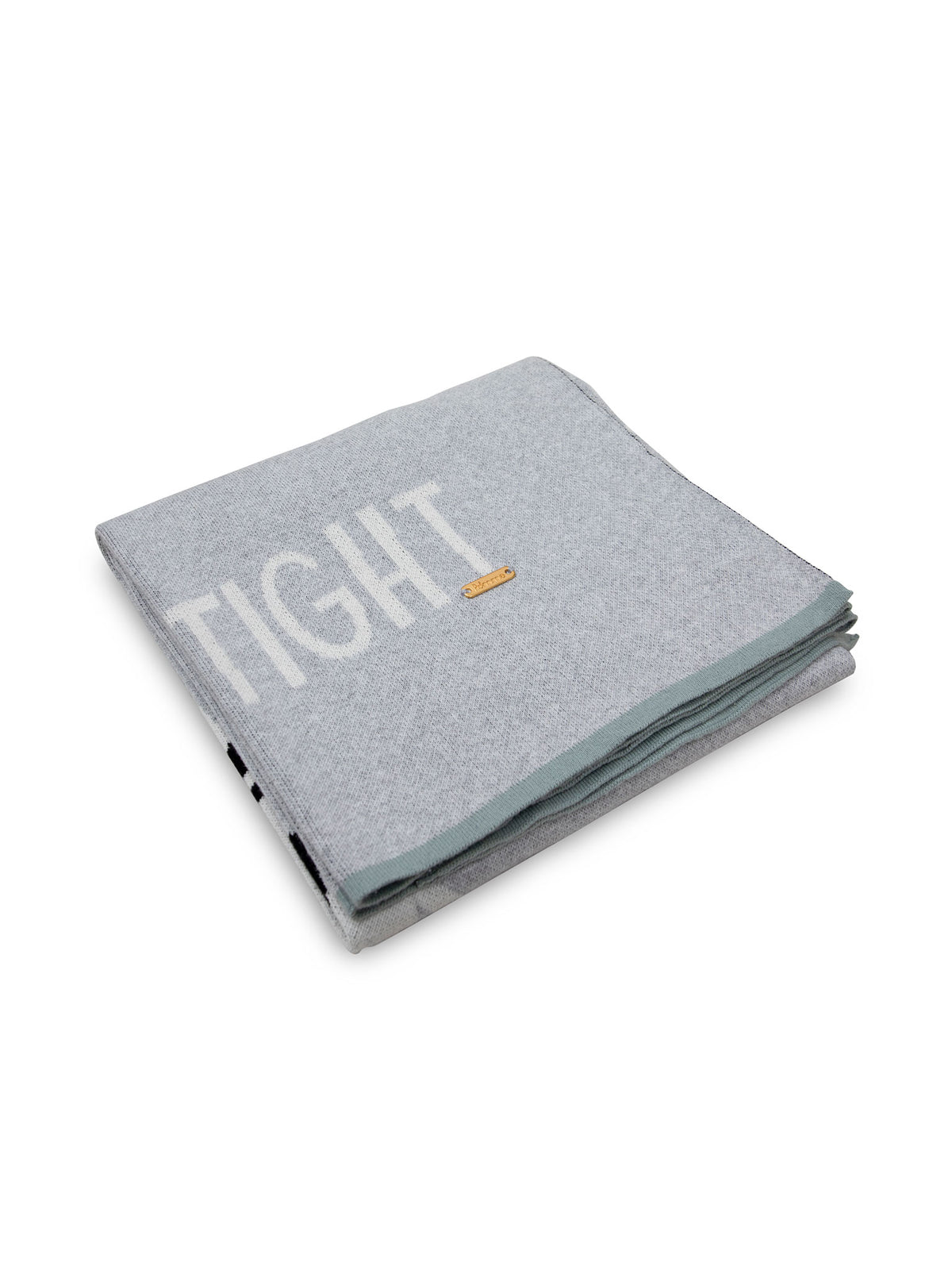 Pomme Cotton Knitted "Sleep Tight" Zebra Baby Blanket (Grey)