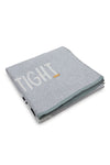 Gray Zebra Pattern Knitted Baby Blanket