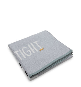 Gray Zebra Pattern Knitted Baby Blanket