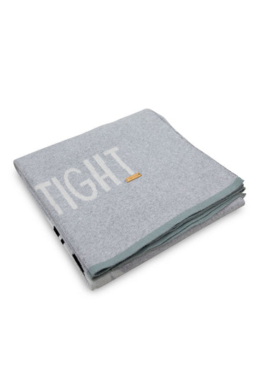 Gray Zebra Pattern Knitted Baby Blanket