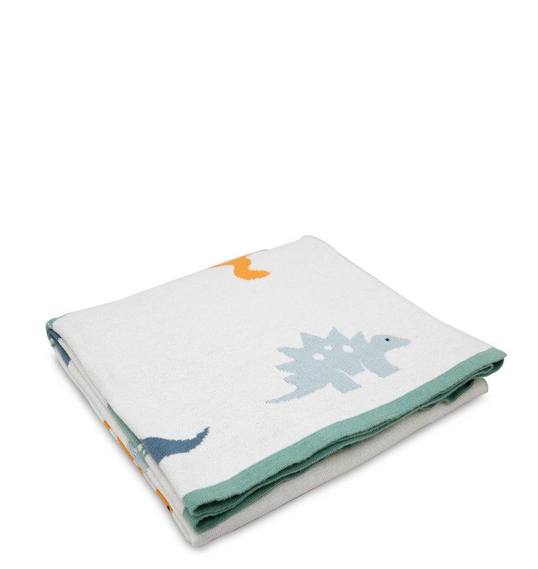 Dinosaur Knitted Baby Blanket