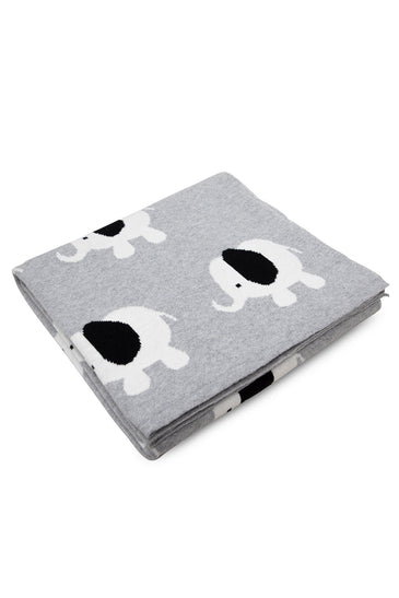 Baby Elephant Knitted Baby Blanket