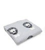 Gray Lion Knitted Baby Blanket