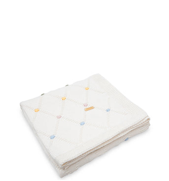 Ivory Knitted Baby Blanket