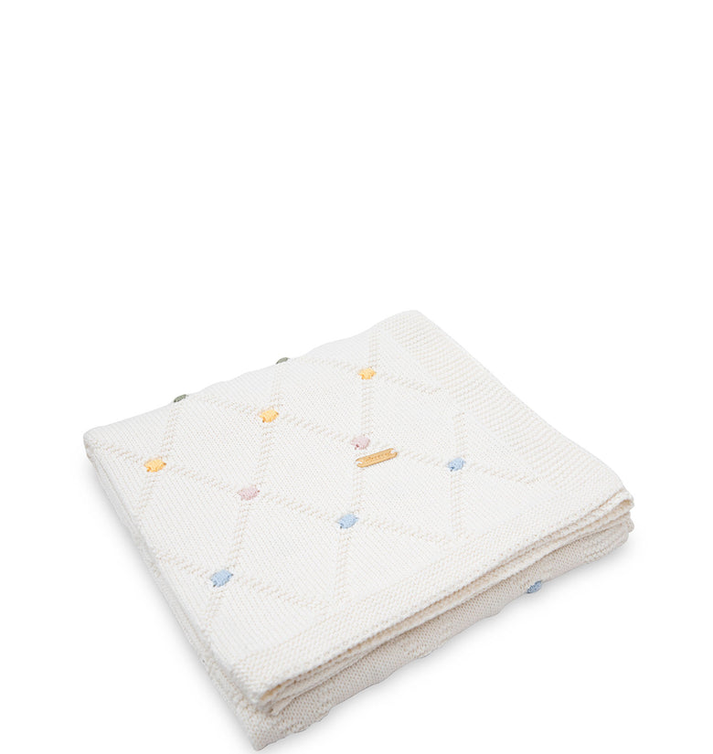 Ivory Knitted Baby Blanket