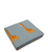 Gray Giraffe Pattern Knitted Baby Blanket