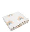 Off white Rainbow Pattern Knitted Baby Blanket