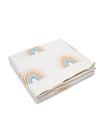 Off white Rainbow Pattern Knitted Baby Blanket