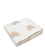 Off white Rainbow Pattern Knitted Baby Blanket