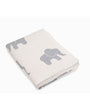 Off white Elephant Pattern Knitted Baby Blanket
