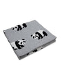 Gray Panda Pattern Knitted Baby Blanket