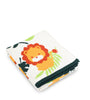 White Colorful Pattern Knitted Baby Blanket