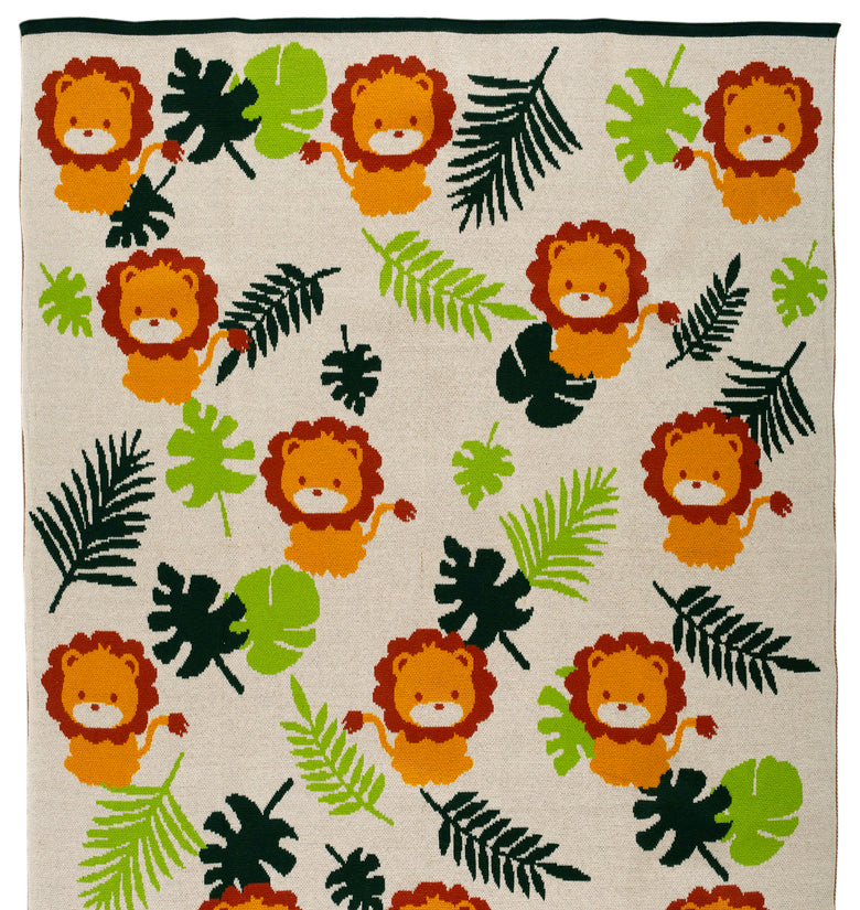 Kids Blanket With Cute Safari Pattern