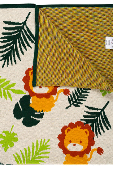 Kids Blanket With Cute Safari Pattern