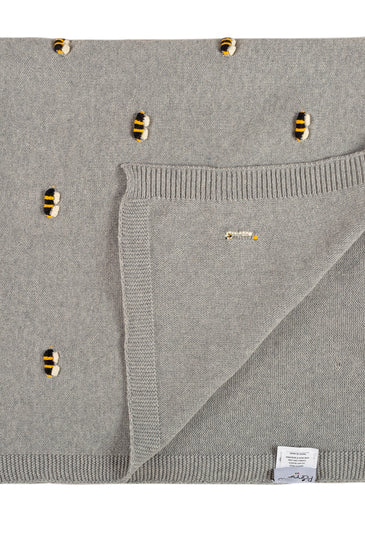 Kids Blanket With Cute Bee Pattern