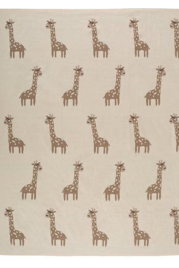 Kids Blanket With Cute Giraffe Pattern