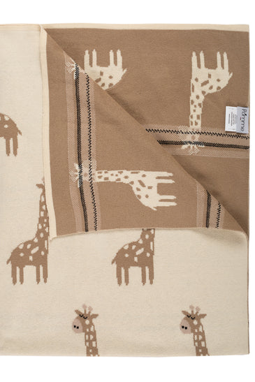 Kids Blanket With Cute Giraffe Pattern