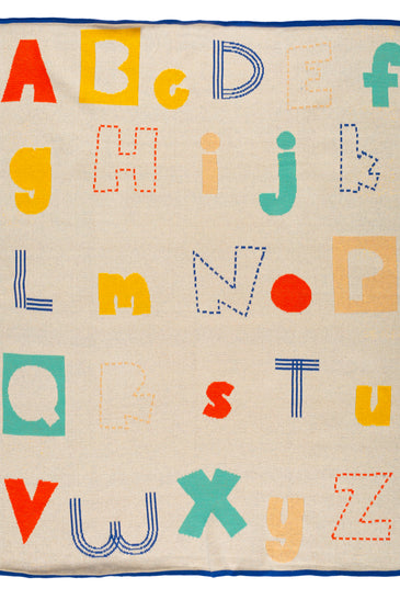 Kids Blanket With Cute Alphabet Pattern