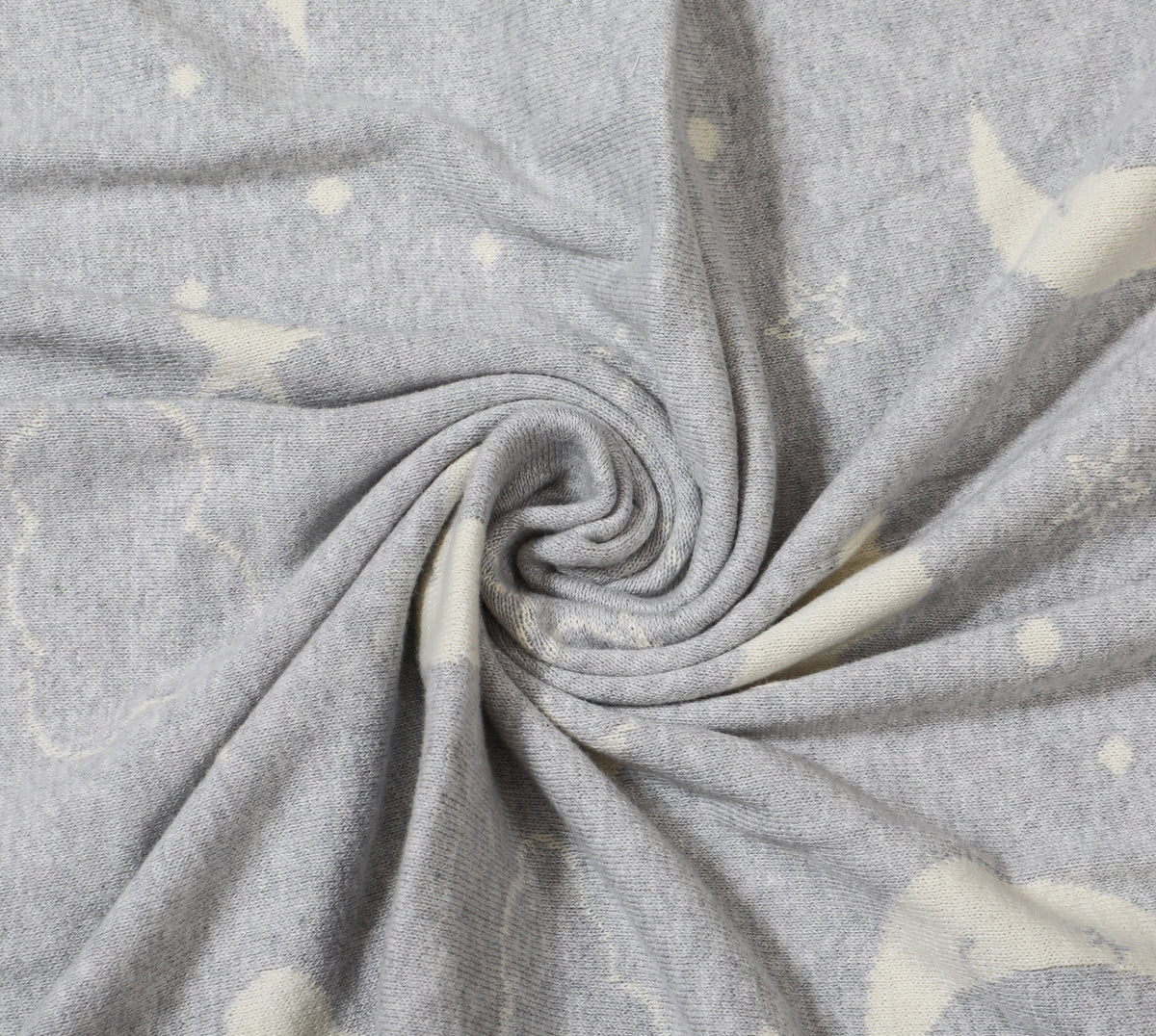 Pomme Cotton Knitted Moonlit Sky Baby Blanket (Light Grey)