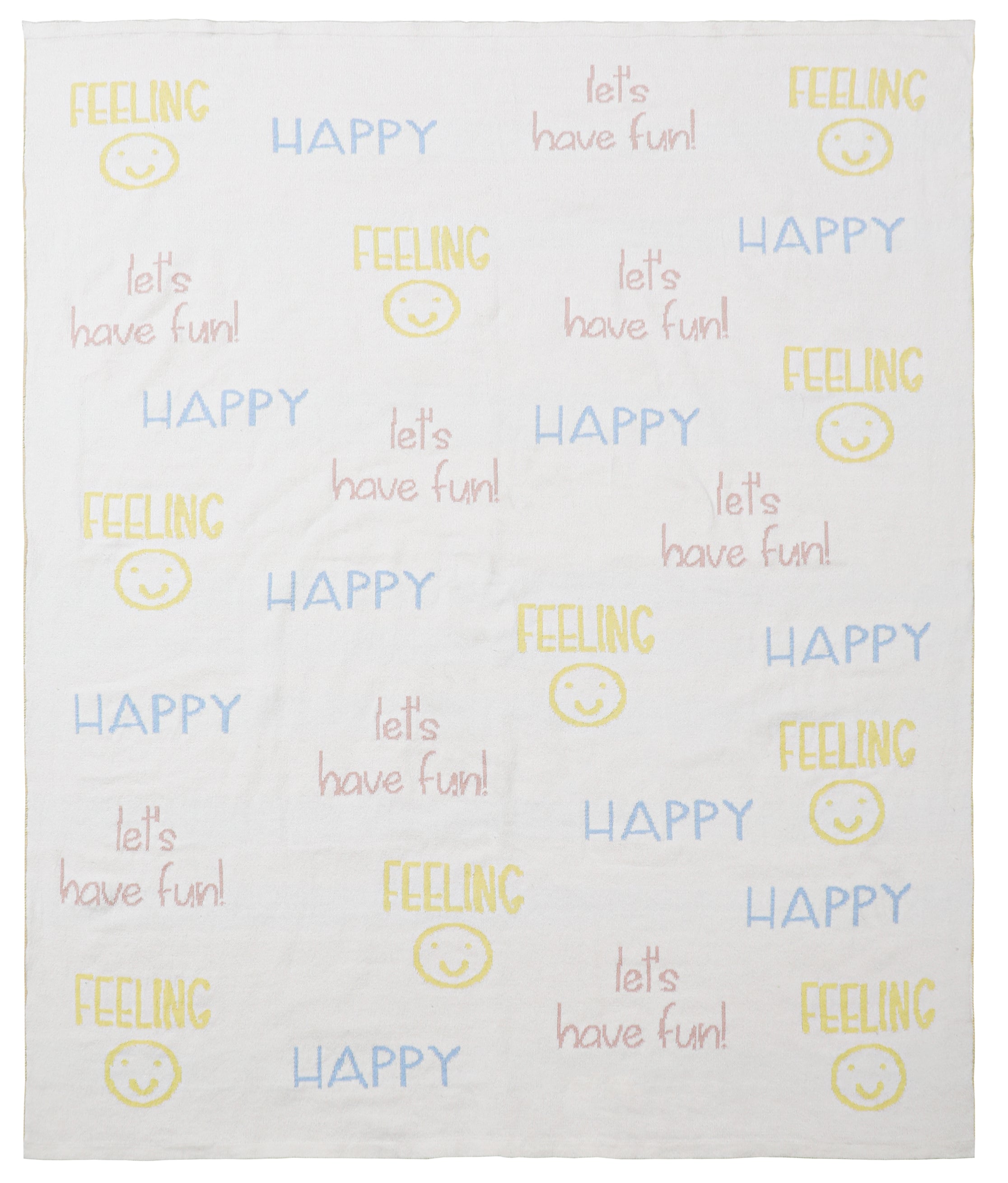 Kids Blanket With Cute Smile Pattern