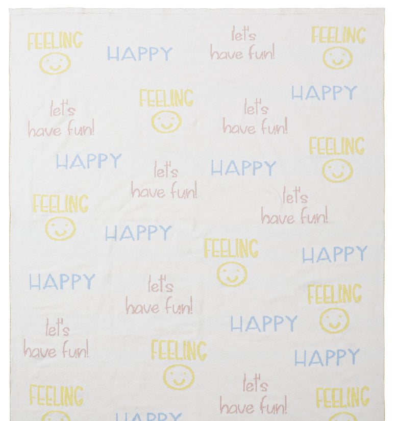 Kids Blanket With Cute Smile Pattern