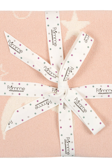 Kids Blanket With Cute Galaxy Pattern Ivory