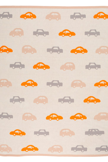 Kids Blanket With Cute Car Pattern