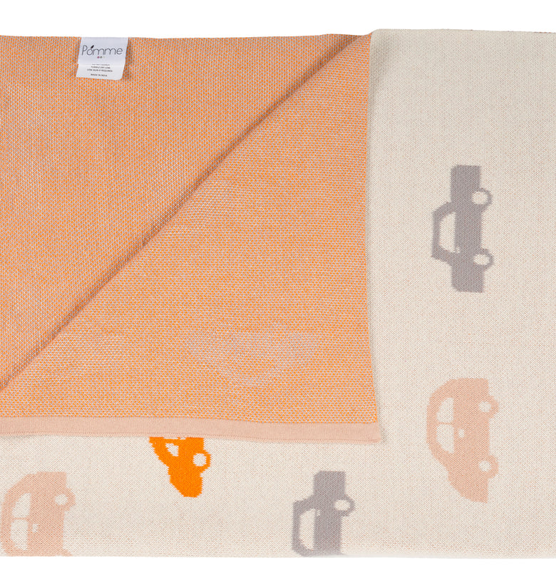 Kids Blanket With Cute Car Pattern