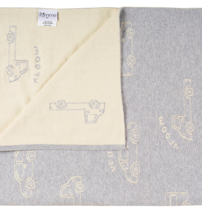 Kids Blanket With Cute Car Pattern