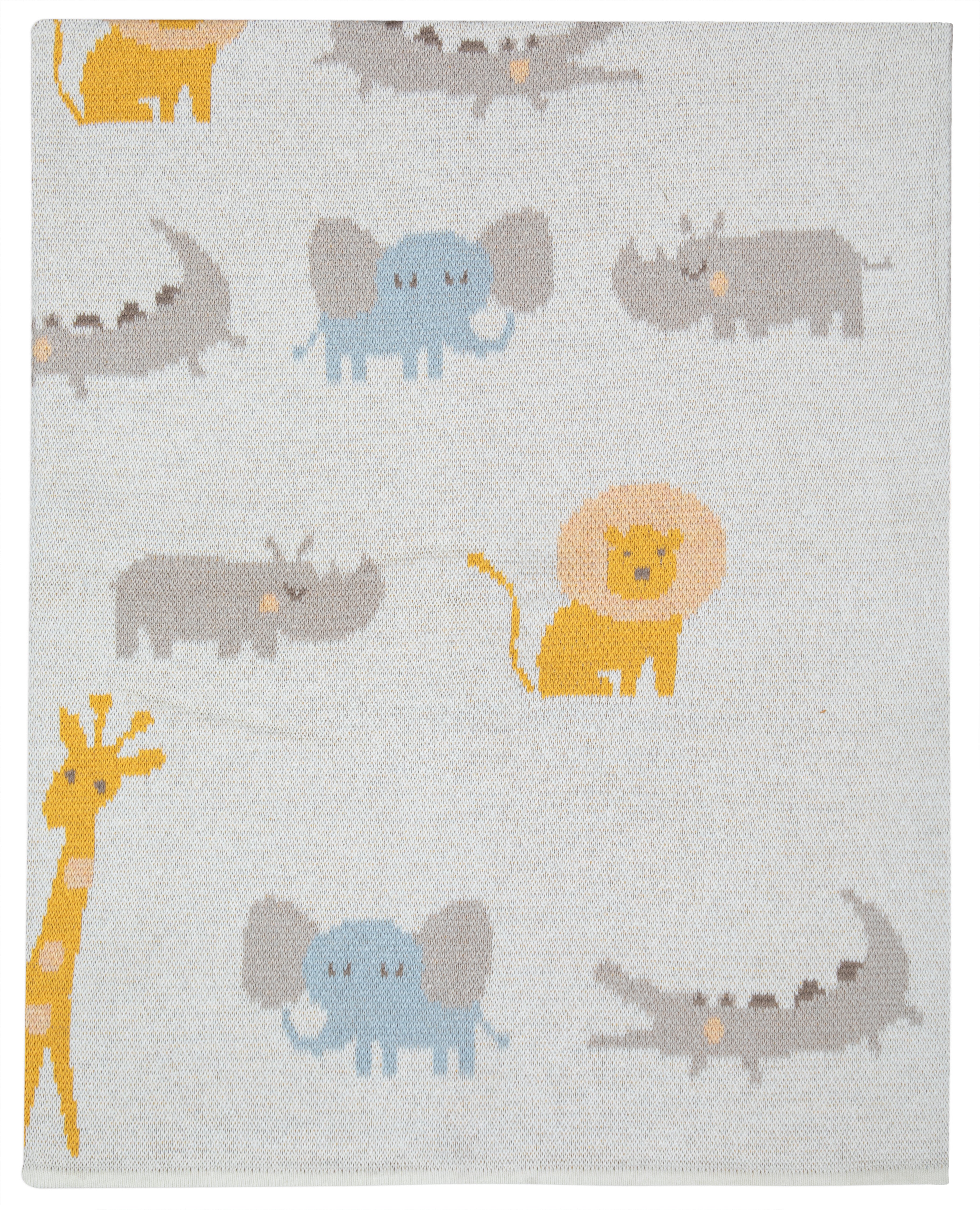 Kids Blanket With Cute Safari Pattern