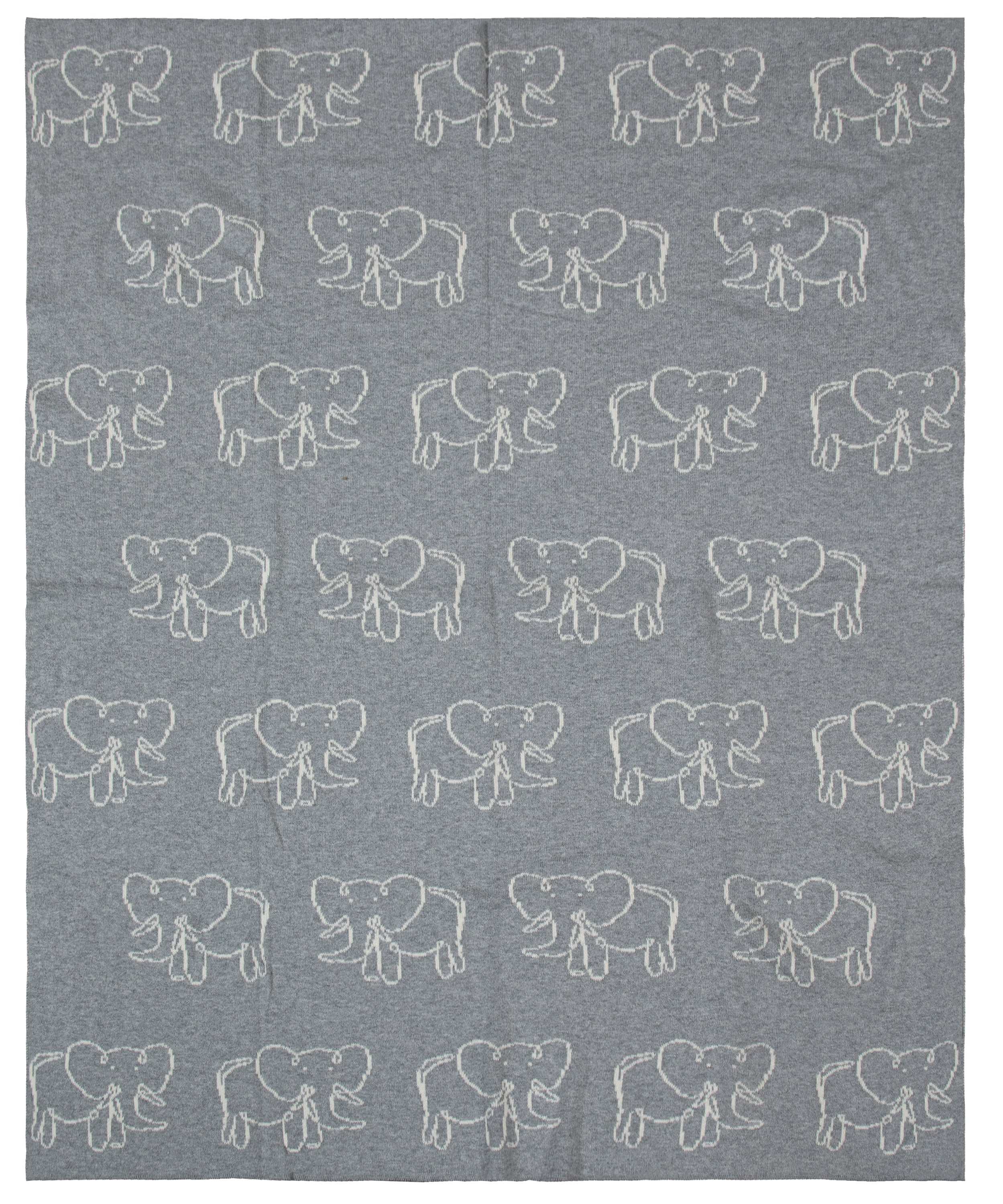 Kids Blanket With Cute Elephant  Pattern
