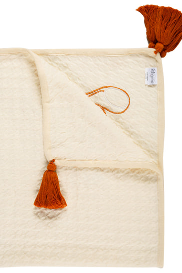 Kids Blanket Houndstooth quilted with Bear Pattern