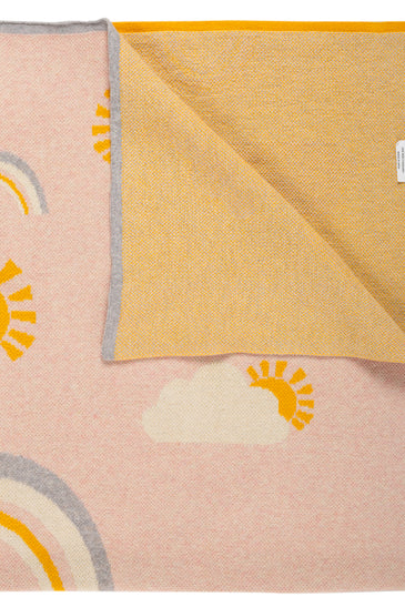 Kids Blanket With Cute Rainbow Pattern