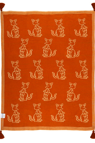 Kids Blanket With Cute Kangaroo Pattern