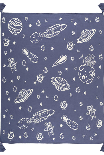 Kids Blanket With Cute Space Pattern